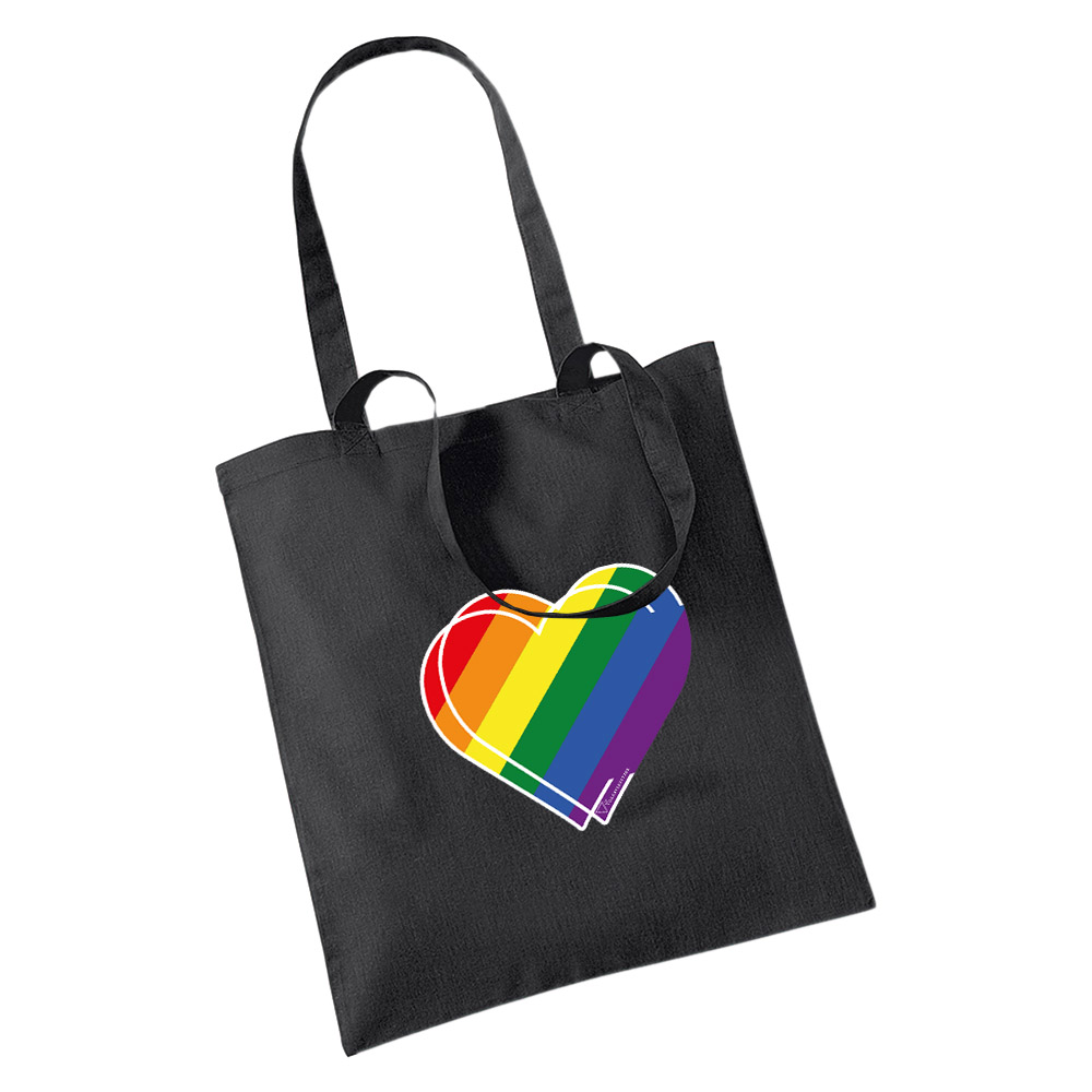 Einkaufstasche / Jutebeutel »Liebe stets pride (Herz)«