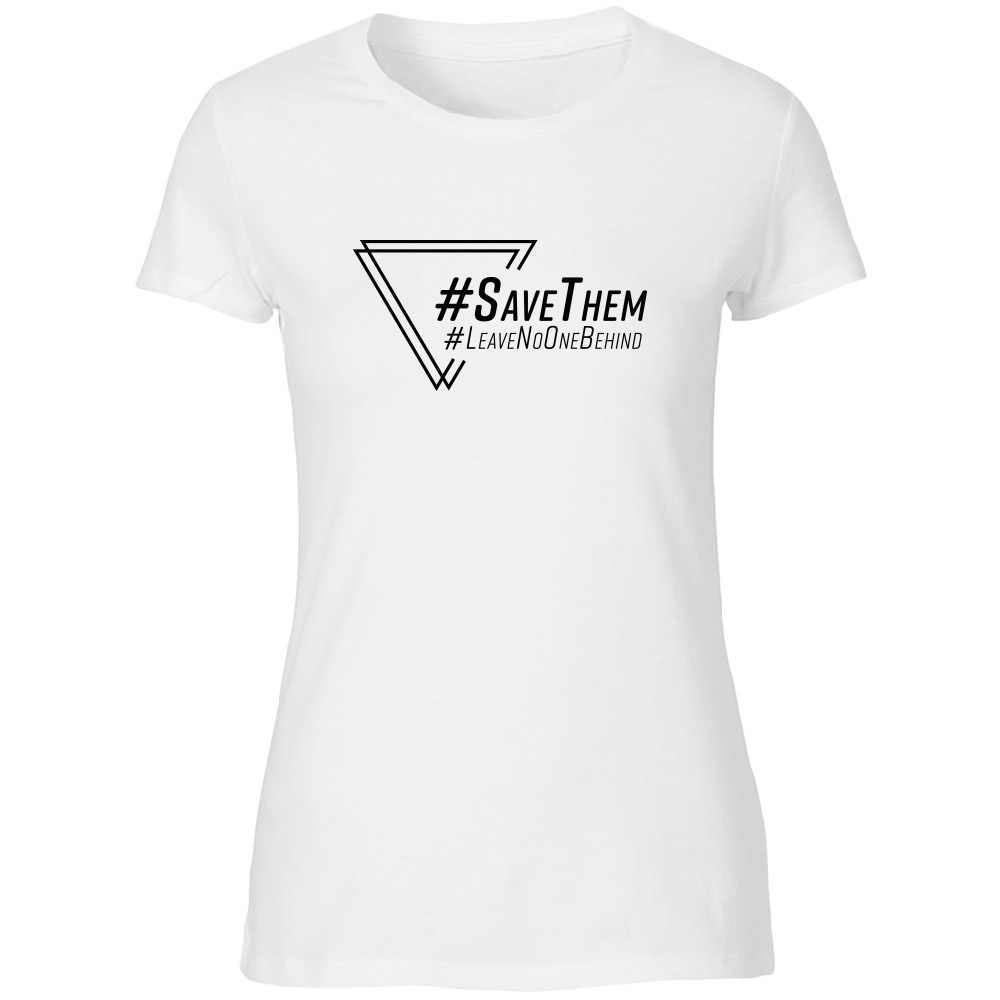 Soli-T-Shirt »#SaveThem #LeaveNoOneBehind« femininer Schnitt