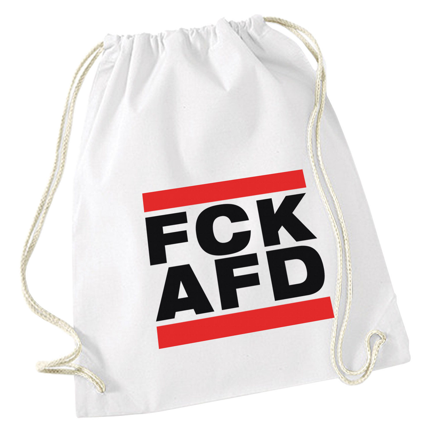 Turnbeutel / Stoff-Rucksack »FCK AFD«