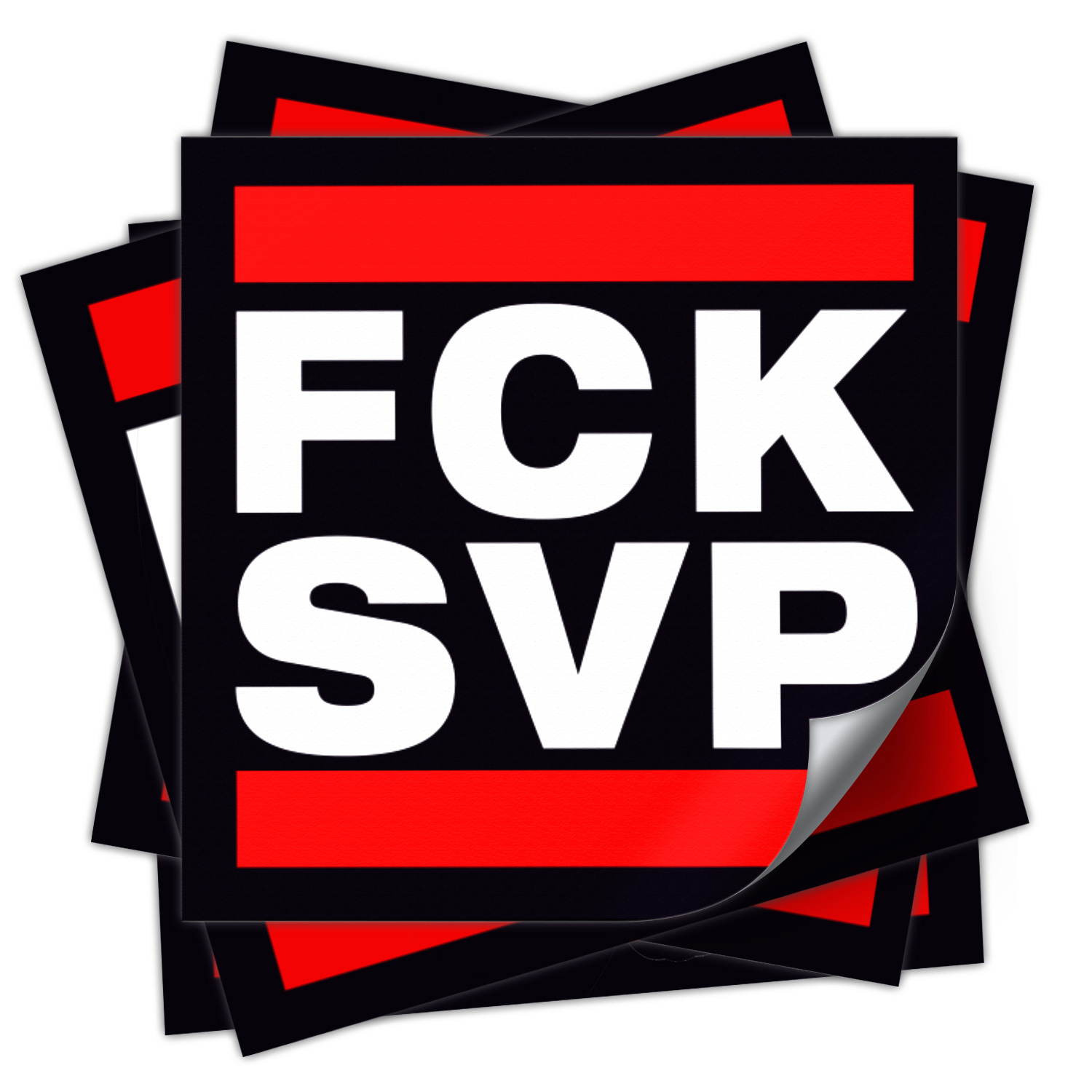 Aufkleber »FCK SVP« (10,5 x 10,5 cm)