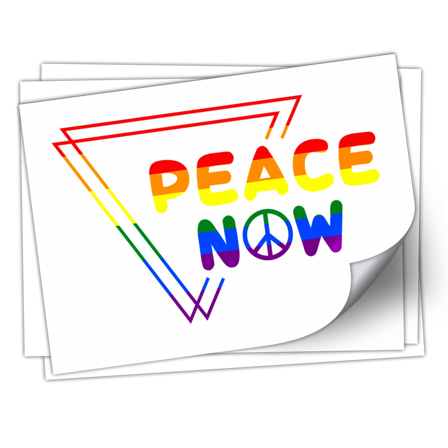 Soli-Aufkleber »peace now« (DIN A7)