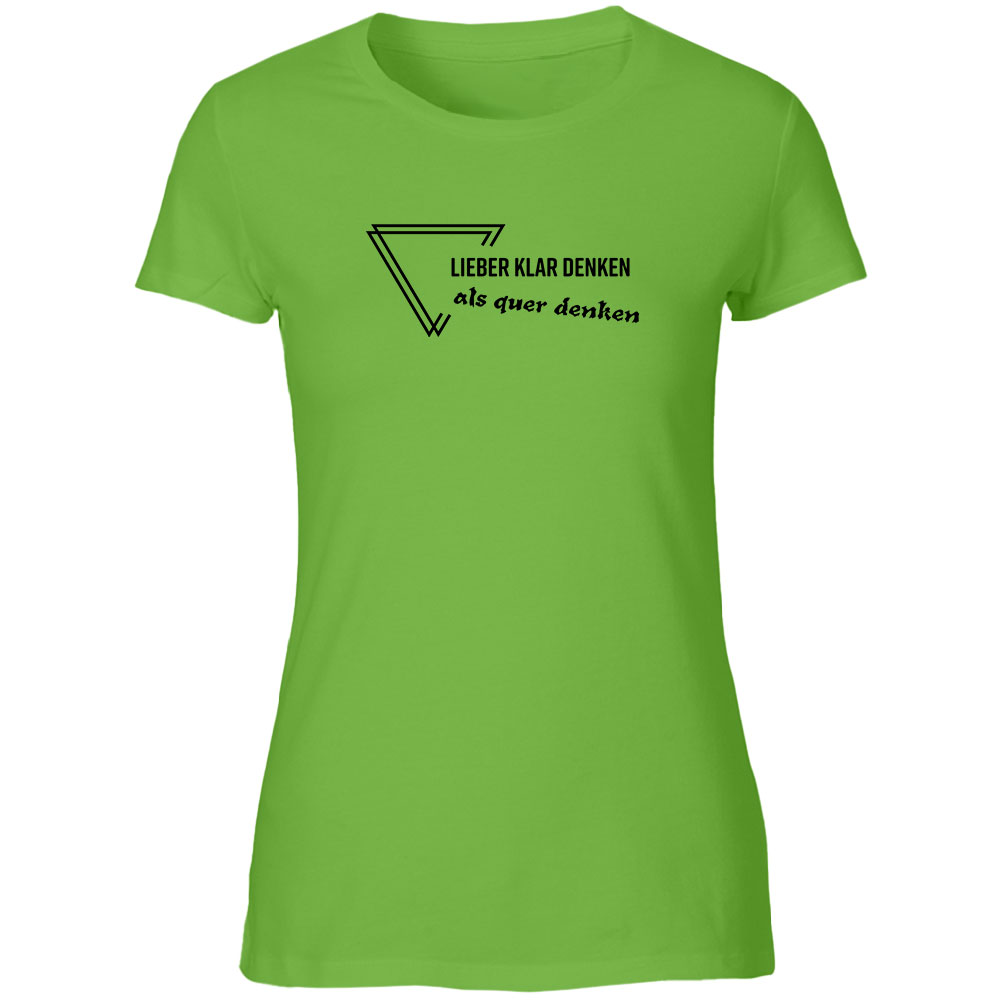 T-Shirt »Lieber klar denken« femininer Schnitt