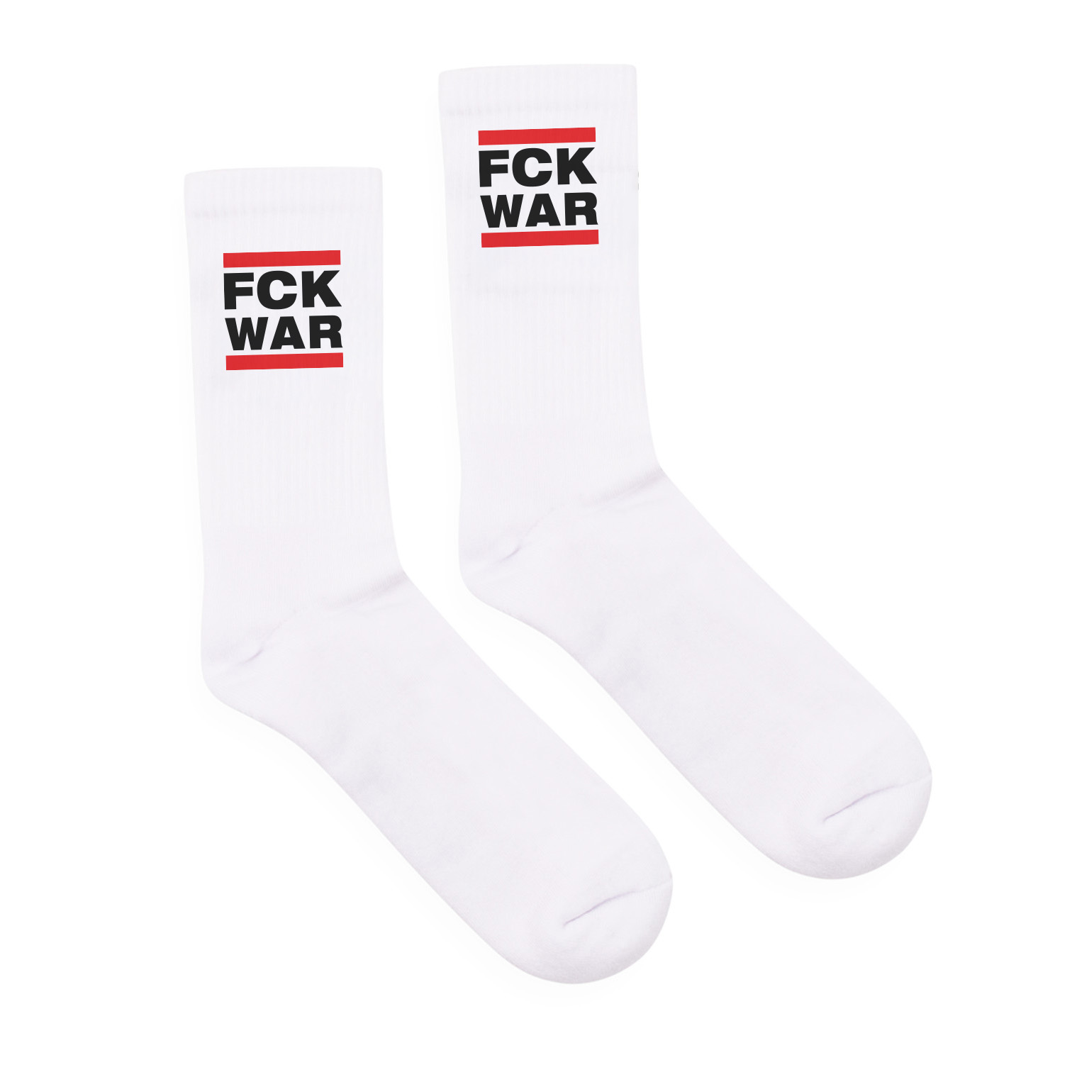 Socken »FCK WAR« weiß